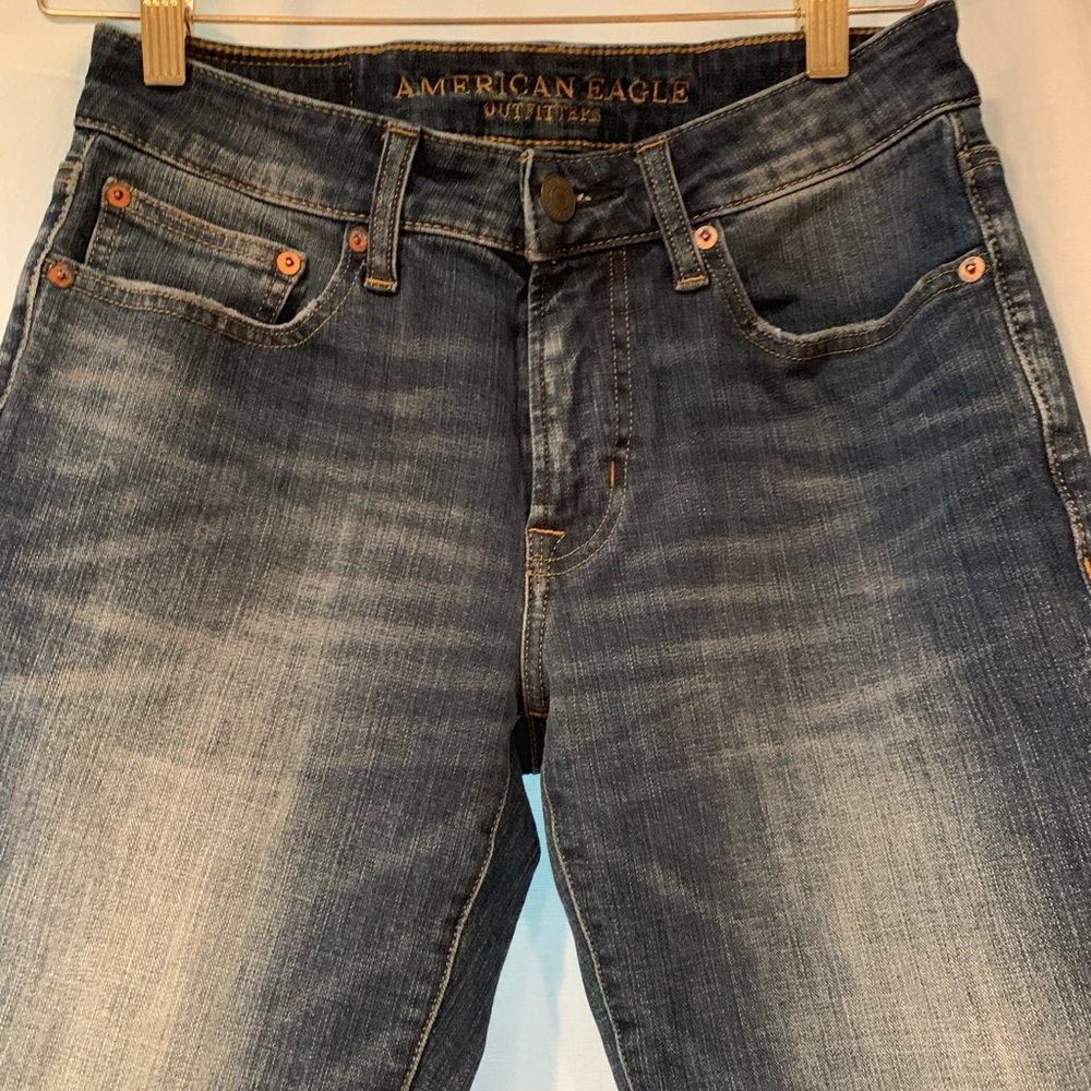 American Eagle stretch, straight leg jean size 4.